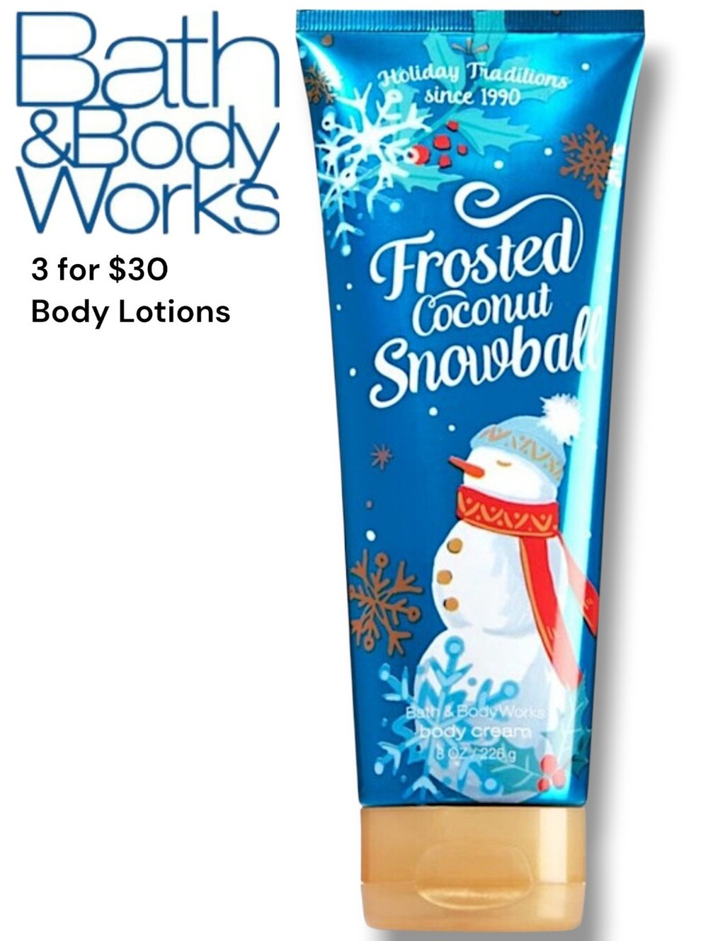 Bath & Body Works Frosted Coconut Snowball Body Cream
